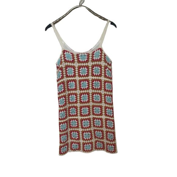 Wind and Willow Granny Square Dress Cover-Up Boho Beachy S - Picture 5 of 6